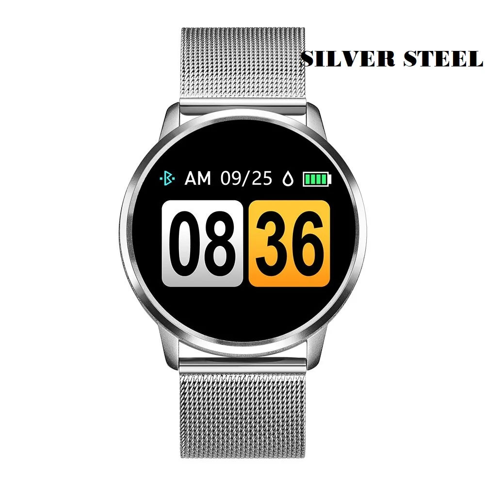 Q8 OLED Color Screen Smart Fitness Watch with Heart Rate Monitor