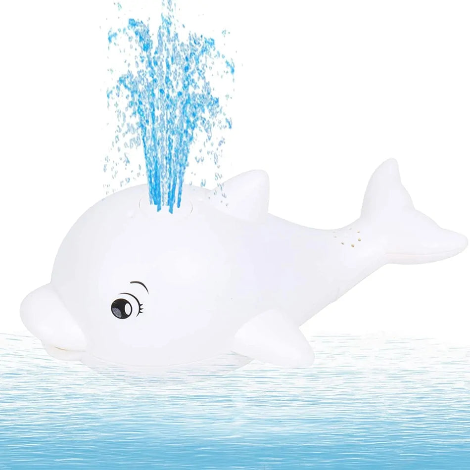 Electric Whale Bath Ball: Water Spray Shower Toy with Light and Music