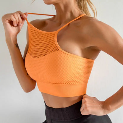 Cross Back Wirefree Removable Cups Sport Bra