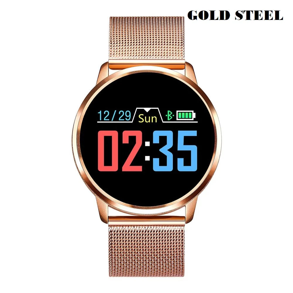 Q8 OLED Color Screen Smart Fitness Watch with Heart Rate Monitor