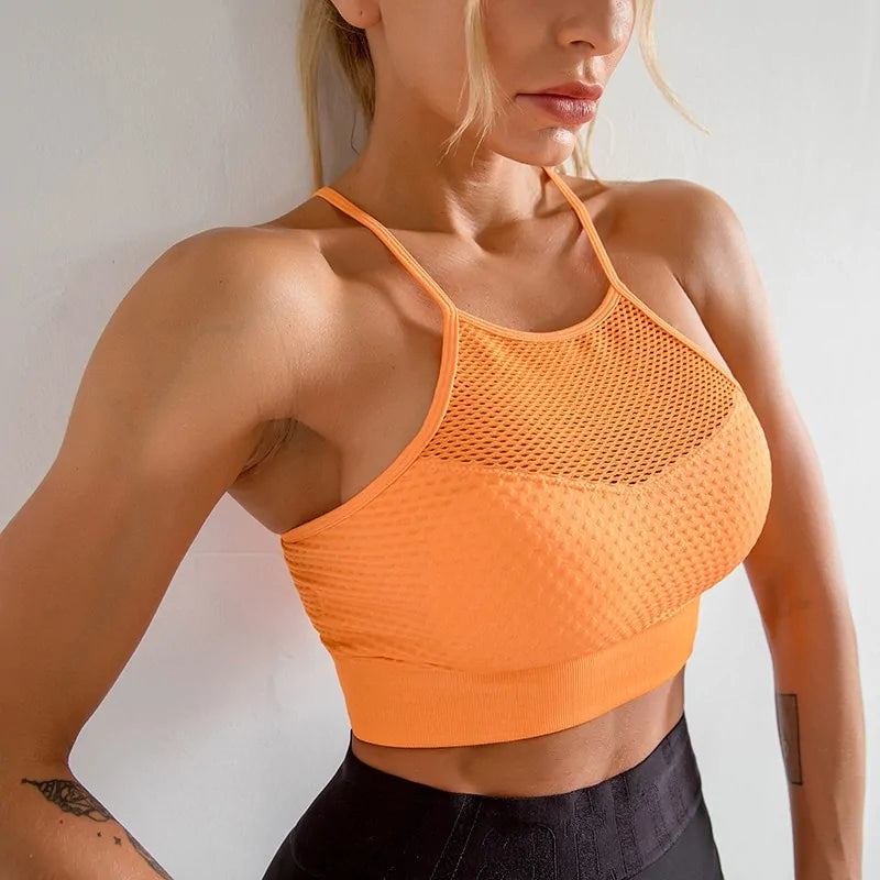 Cross Back Wirefree Removable Cups Sport Bra
