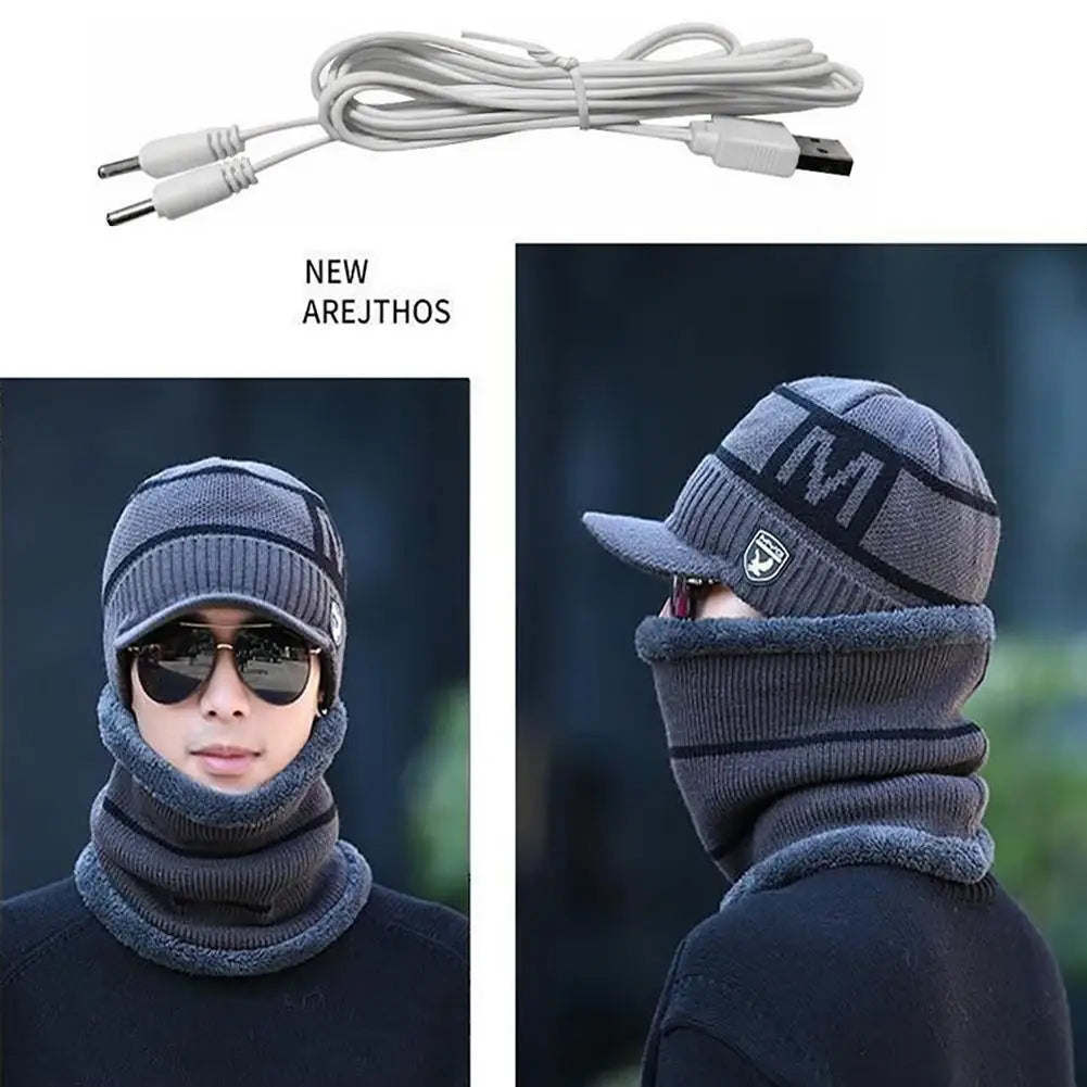 Electric Heating Winter Hats & Scarf Set 🌨️🧣