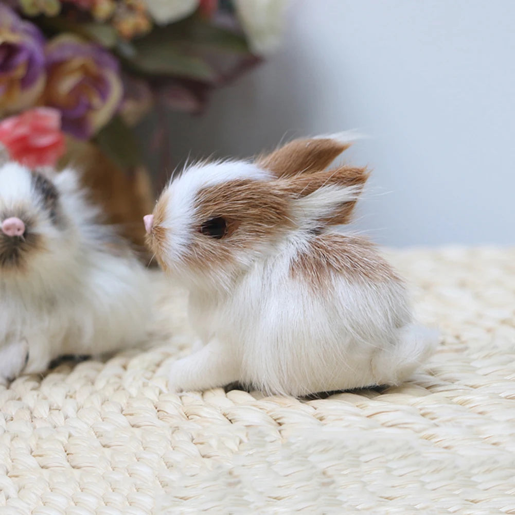 Jouets en peluche de lapin de poche d'animaux de simulation