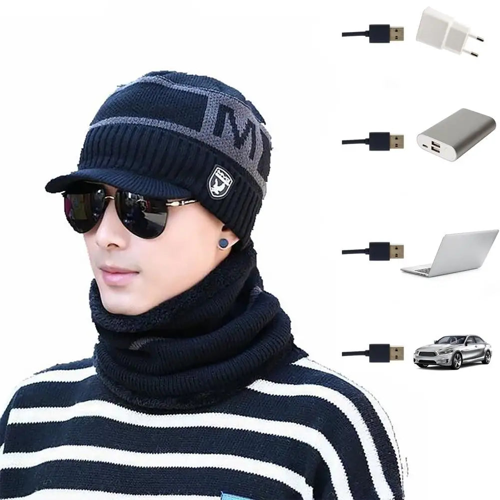 Electric Heating Winter Hats & Scarf Set 🌨️🧣