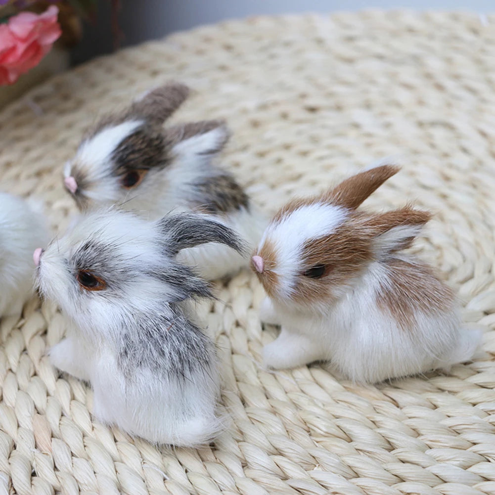 Juguetes de peluche de conejo de bolsillo de animales de simulación