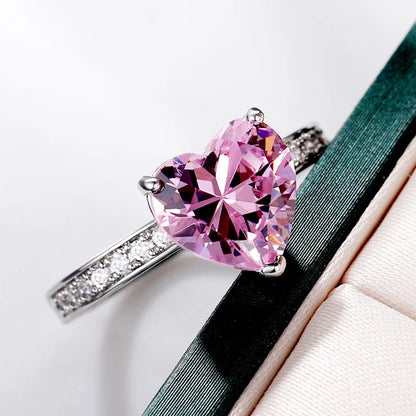 Fashion Luxury Heart Ring For Women's