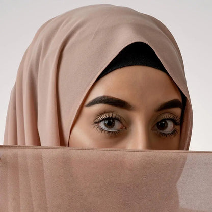 Foulard en mousseline de soie solide pour femmes, prêt à porter, Hijab instantané, châle musulman, islamique, arabe, à la mode, 2021