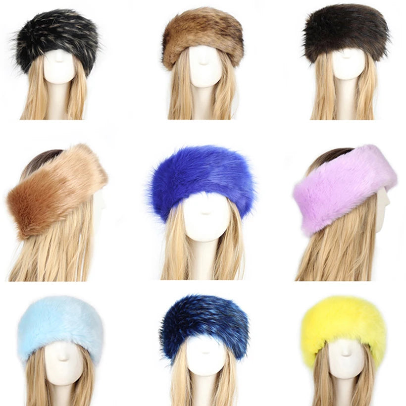 Women Winter Faux Fox Fur Hat