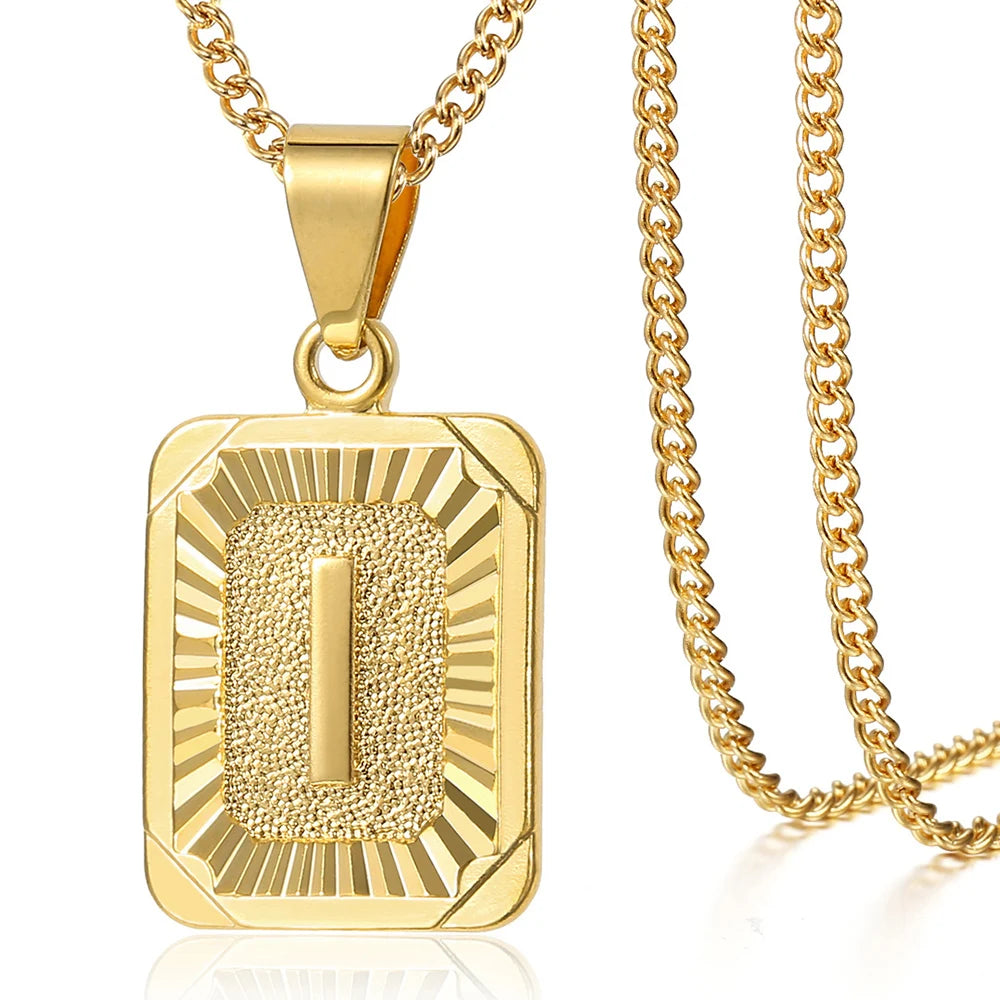 Initial Letter Pendant Necklace For Women's