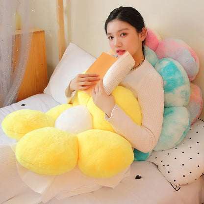 Furry Flower Plush Pillow For Home Decoration And Kids