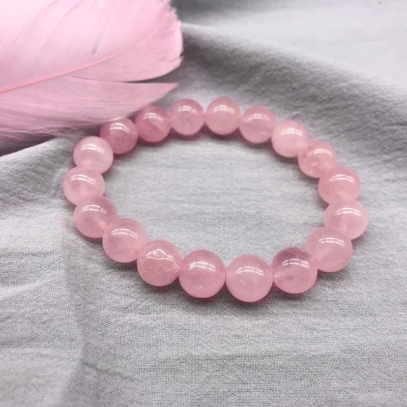 Bracelet en cristal de poudre de rose rose pour femmes