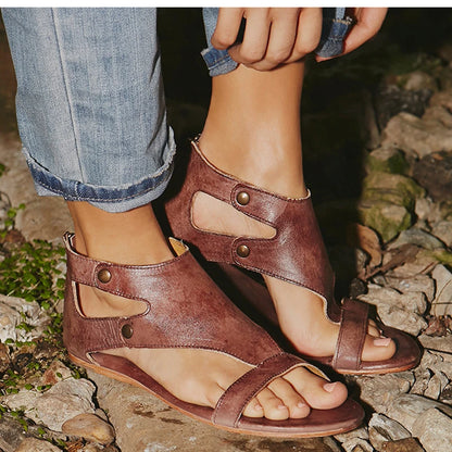 Sandalias planas suaves de verano para mujer