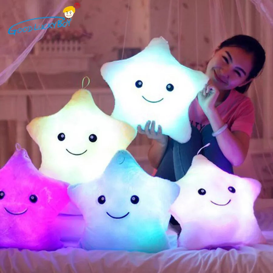 Oreiller jouet lumineux en peluche 