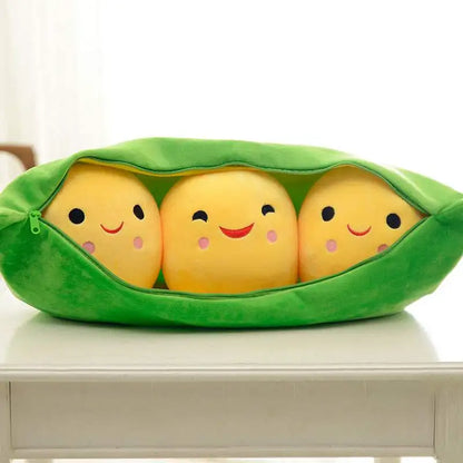 Cute Soft plush bean pea shape sleeping pillow For Kids
