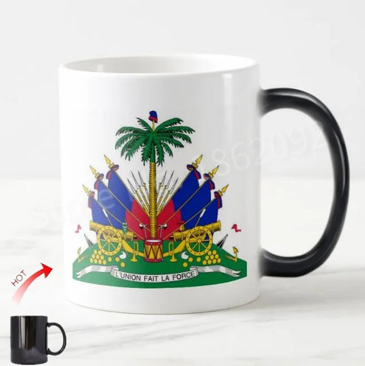 Haitian Flag Change Color Coffee Mug Tea Cup