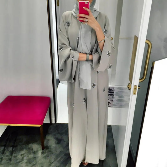Abaya Kimono Kaftan Dubai Islam musulmán Hijab vestido para mujer