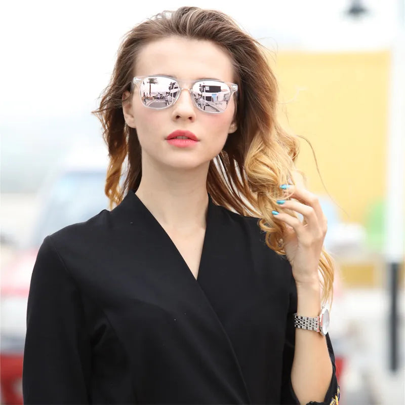 Lunettes de soleil polarisées miroir tendance pour femmes