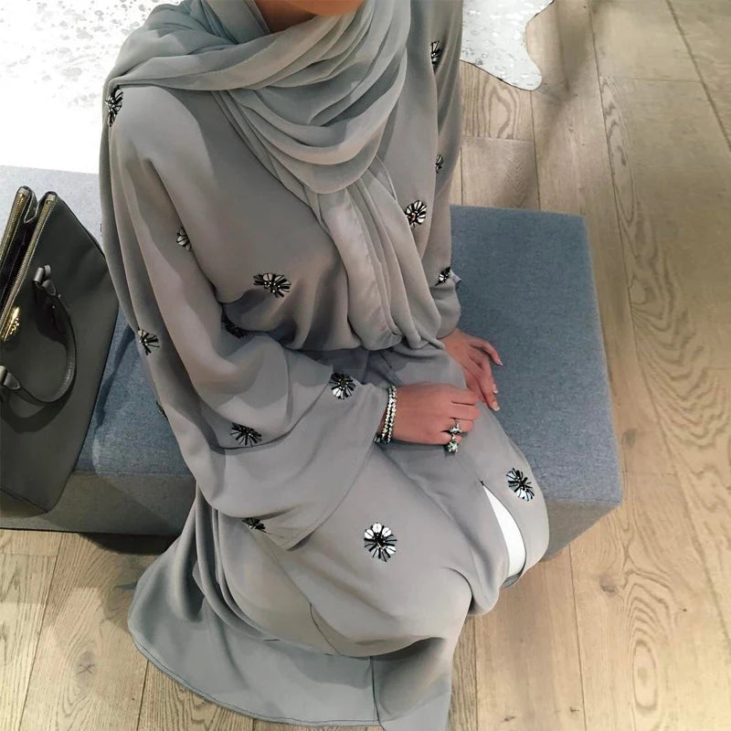 Abaya Kimono Kaftan Dubaï Islam Musulman Hijab Robe Pour Femme