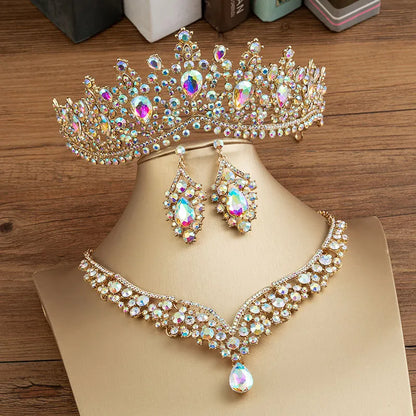Magníficos conjuntos de joyas de cristal para mujer.