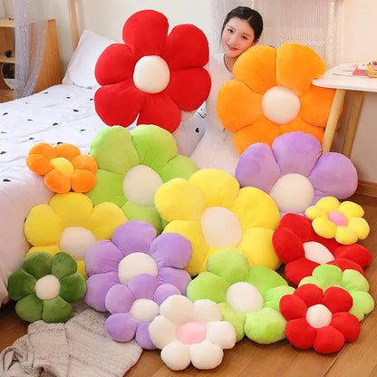 Furry Flower Plush Pillow For Home Decoration And Kids