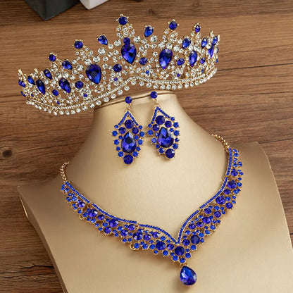 Magnifiques ensembles de bijoux en cristal pour femmes