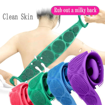 60cm Magic Silicone Bath Towel: Extended Shower Scrubber for Skin Cleansing