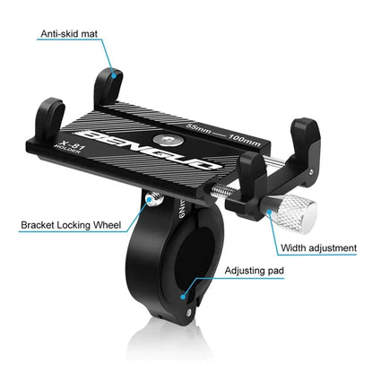 Aluminum Motorcycle Bike Bicycle Holder Mount Handlebar For Cell Phone GPS US