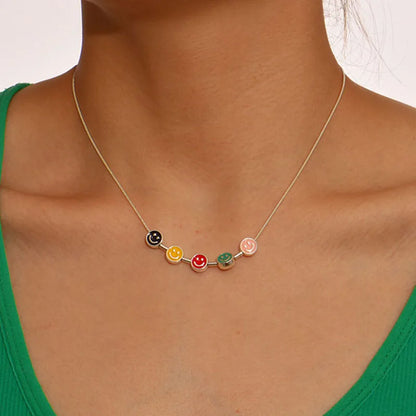 Smiling Face Necklace For Women's