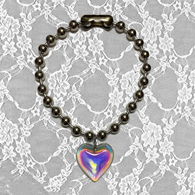 Lindo collar de moda con forma de corazón para mujer