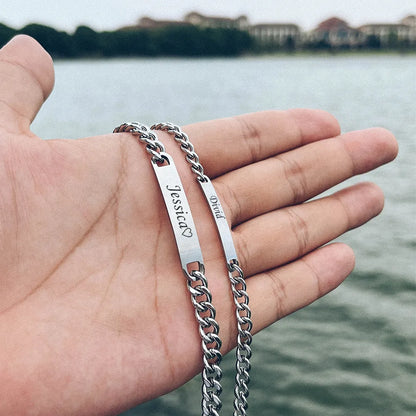 Pulsera de pareja con nombre personalizado