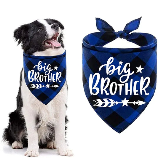 Big Brother Plaid Dog Bandana