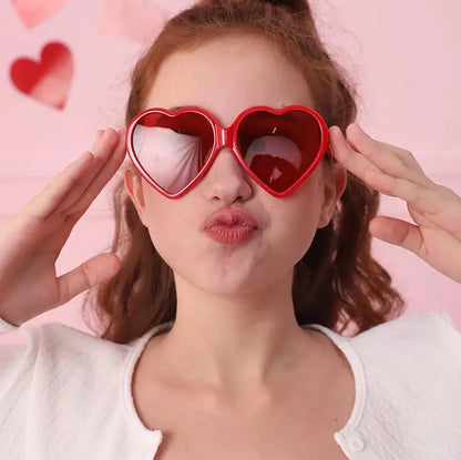 Fashion Rimless Heart Sunglasses For Women's