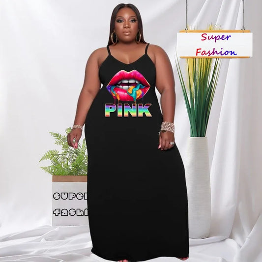 Robe grande taille à la mode sans manches pour femmes