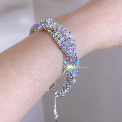 Bracelet de luxe en strass brillant pour femme