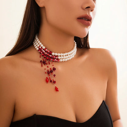 Collar Con Gargantilla De Cristal Para Mujer