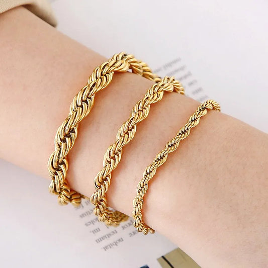 Fashion Gold Color Stainless Steel Bracelets For Women's