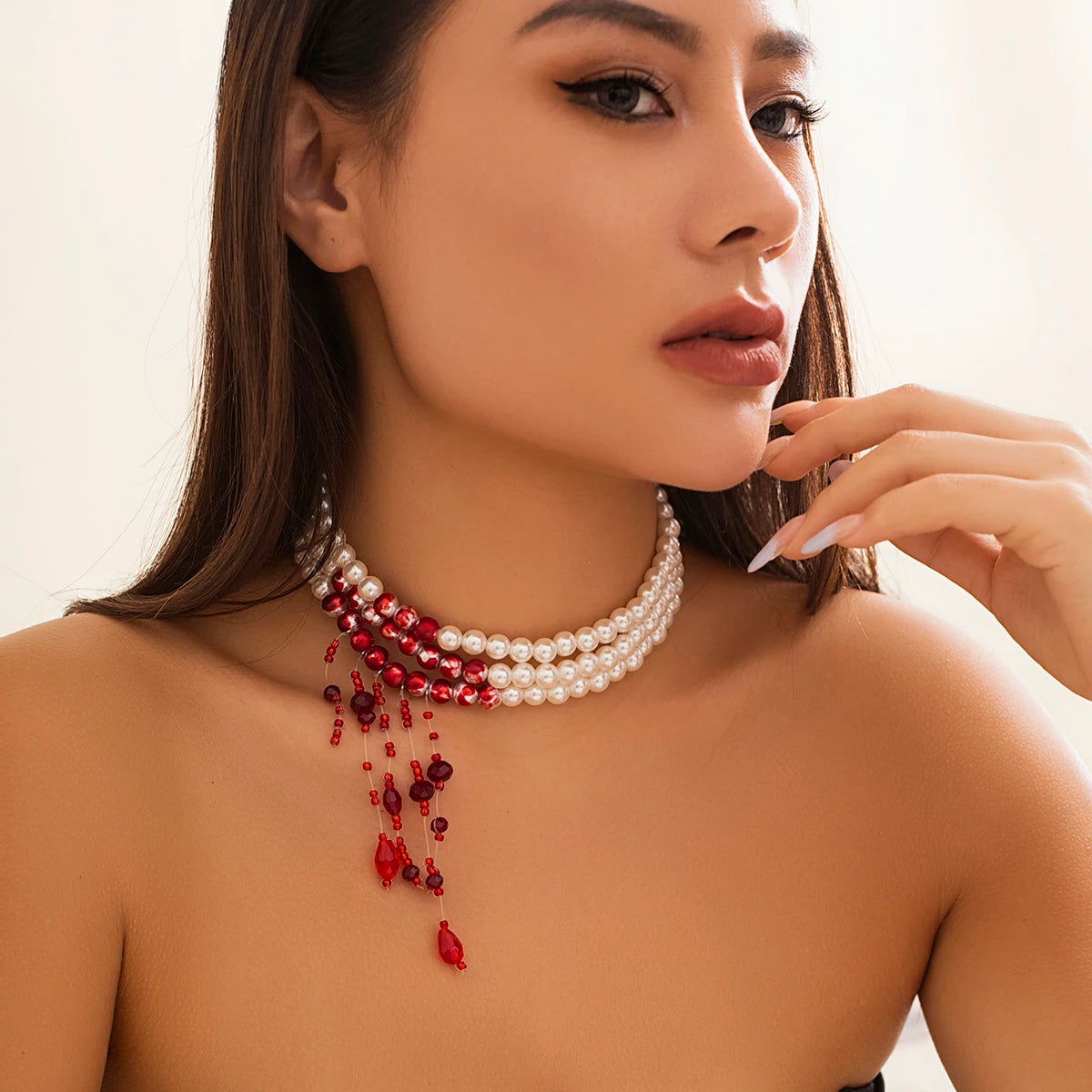 Necklace With Crystal Choker for Women