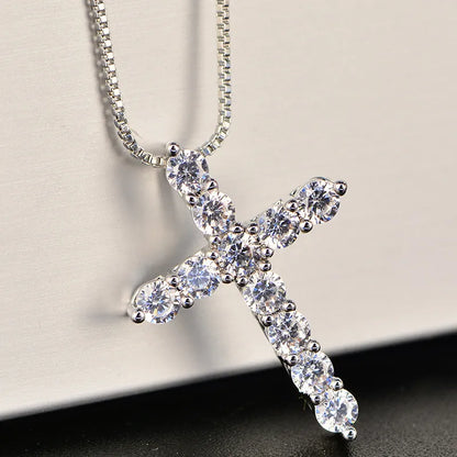 Collier en cristal croix pour femmes