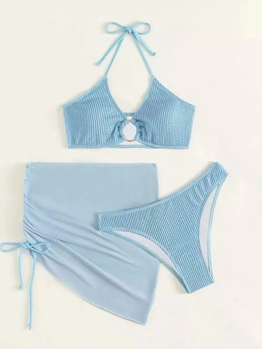 3 Piece set Mesh Swimsuit