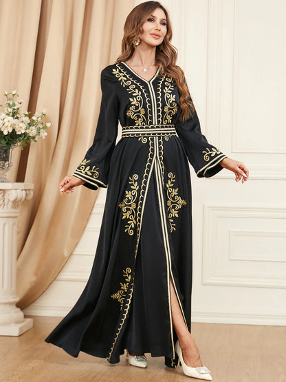 2 Piece Lace-Up Muslim Dress