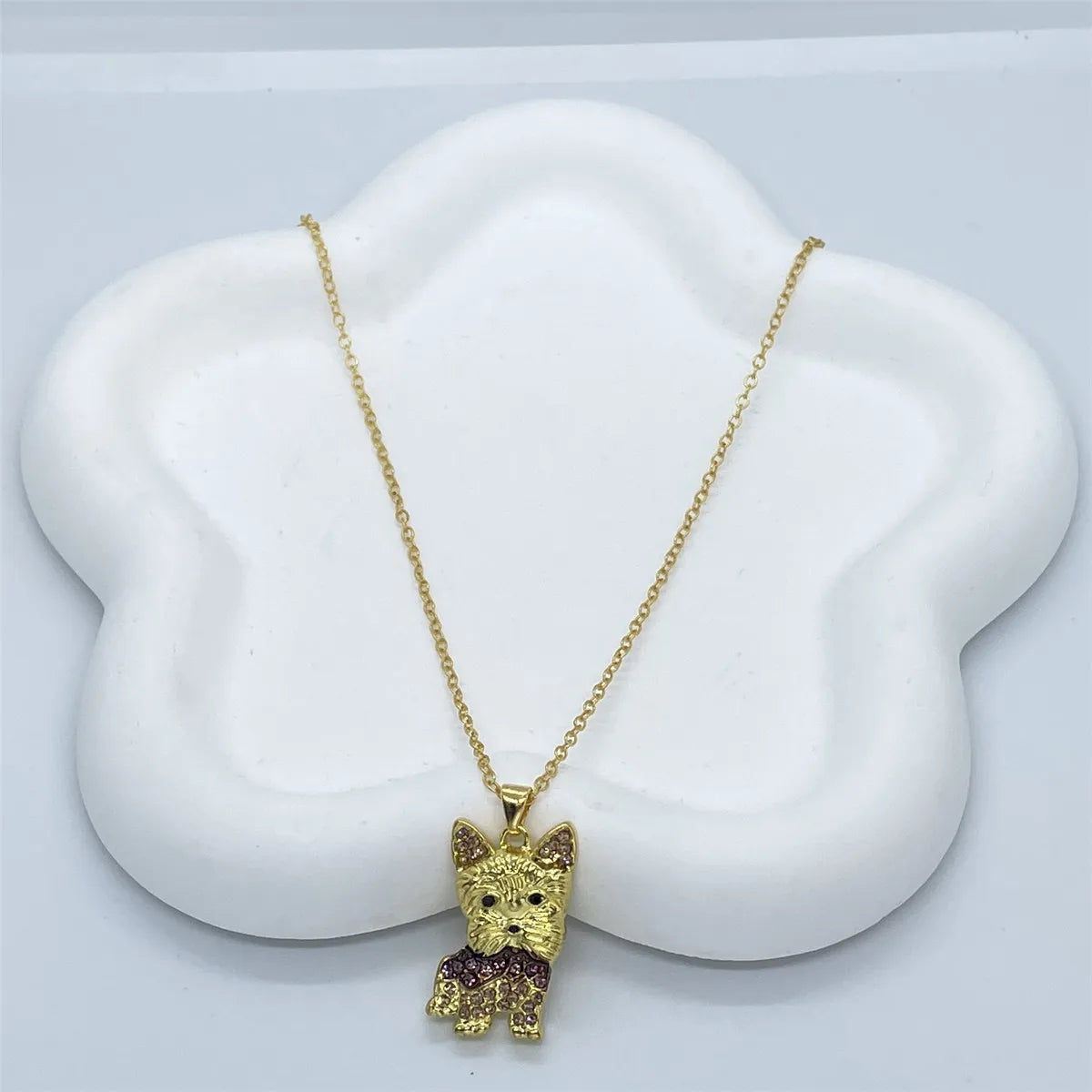 Cute Dog Pendant Necklace For Women's