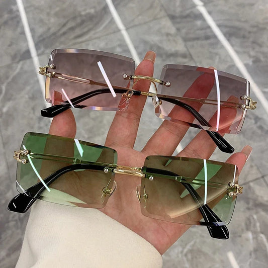 Fashion Rectangle Sunglasses For Women's