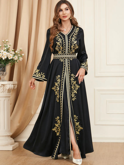 2 Piece Lace-Up Muslim Dress