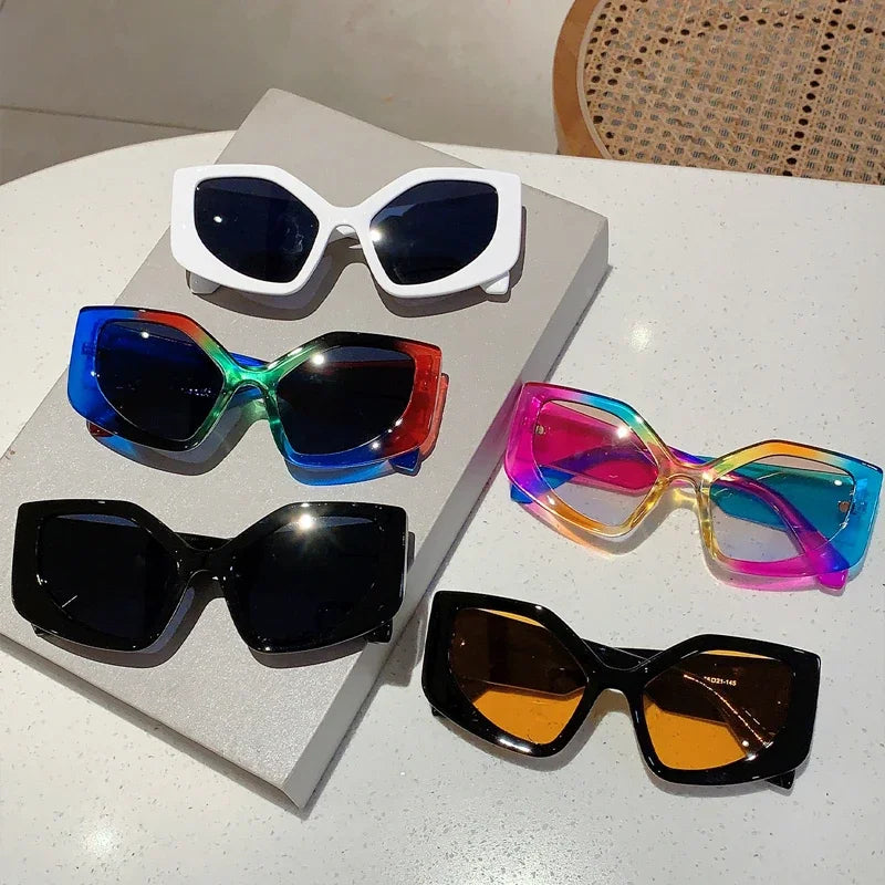 Candy Color Polygon Sunglasses