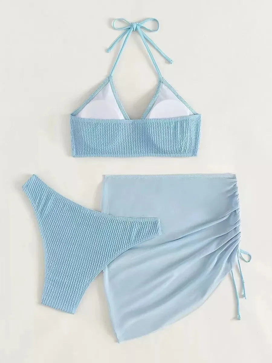 3 Piece set Mesh Swimsuit