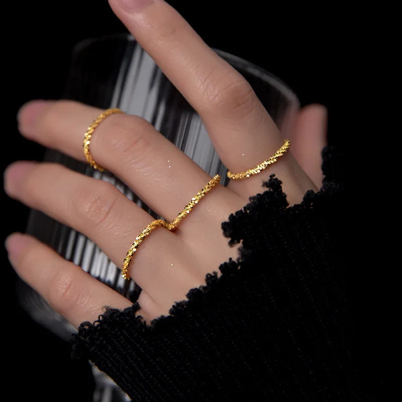 Thin Stainless Steel Flexible Ring For Women's