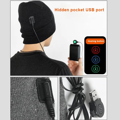 USB Rechargeable Heated Wool Hat🧤🔥