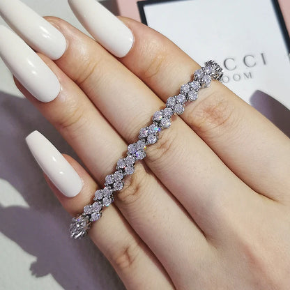 Bracelets en cristal de luxe élégants pour femmes