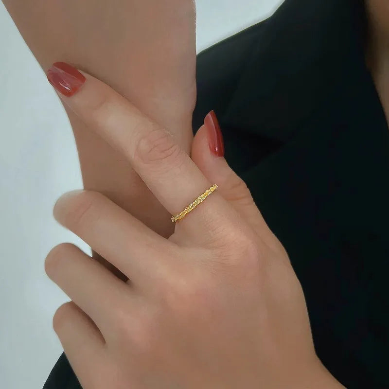 Thin Stainless Steel Flexible Ring For Women's