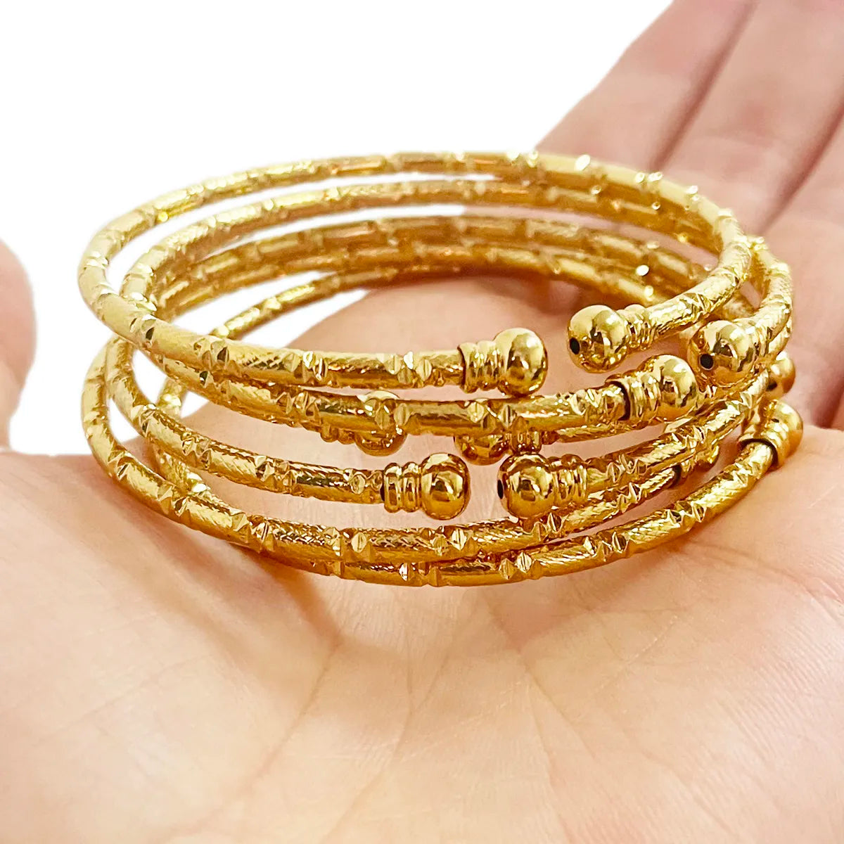 Pulseras africanas de oro para mujer